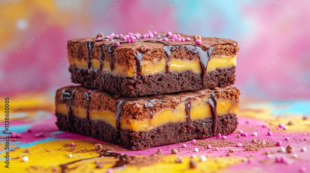 Deliciously Decadent Brownie Treats with Creamy Caramel Layer and Chocolate Drizzle, Perfect for Dessert Lovers and Sweet Tooth Indulgence Deliciously Decadent Brownie Treats with Creamy Caramel Layer and Chocolate Drizzle, Perfect for Dessert Lovers and Sweet Tooth Indulgence