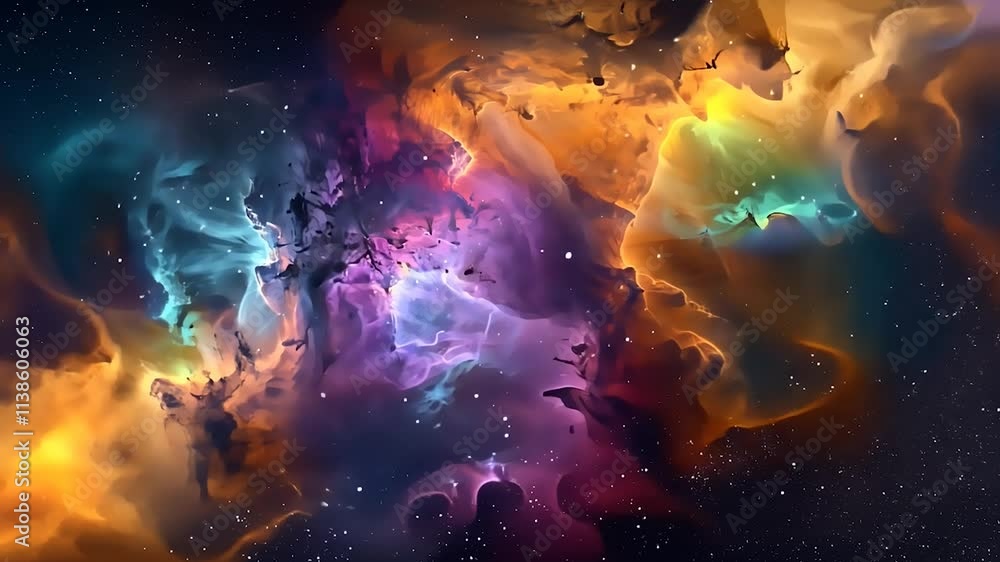 Vibrant Colorful Nebula Motion Background | Cosmic Beauty in Motion Vibrant Colorful Nebula Motion Background | Cosmic Beauty in Motion
