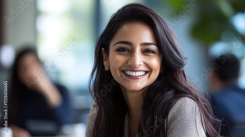 Wallpaper Mural Joyful Indian Businesswoman with Charismatic Smile Torontodigital.ca
