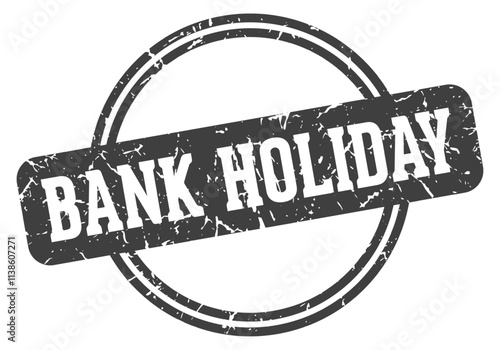 BANK HOLIDAY stamp on transparent background