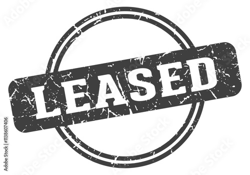 LEASED stamp on transparent background