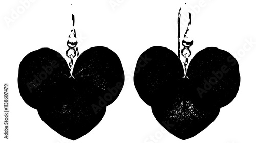 Earrings made from pressed flower petals, Plant Vector Graphic