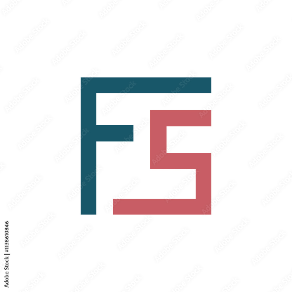 initial letter fs or sf logo initial letter fs or sf logo
