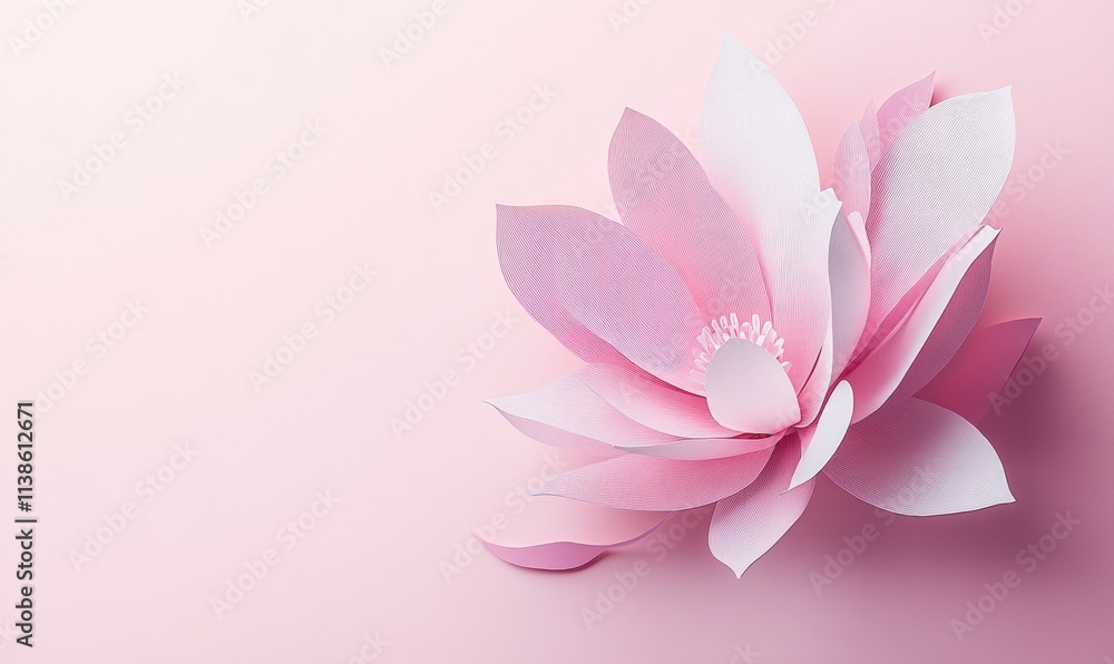 A pink flower with white petals A pink flower with white petals