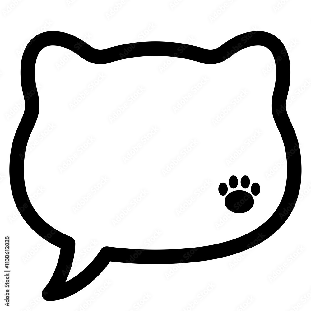 猫型の吹き出し 猫型の吹き出し