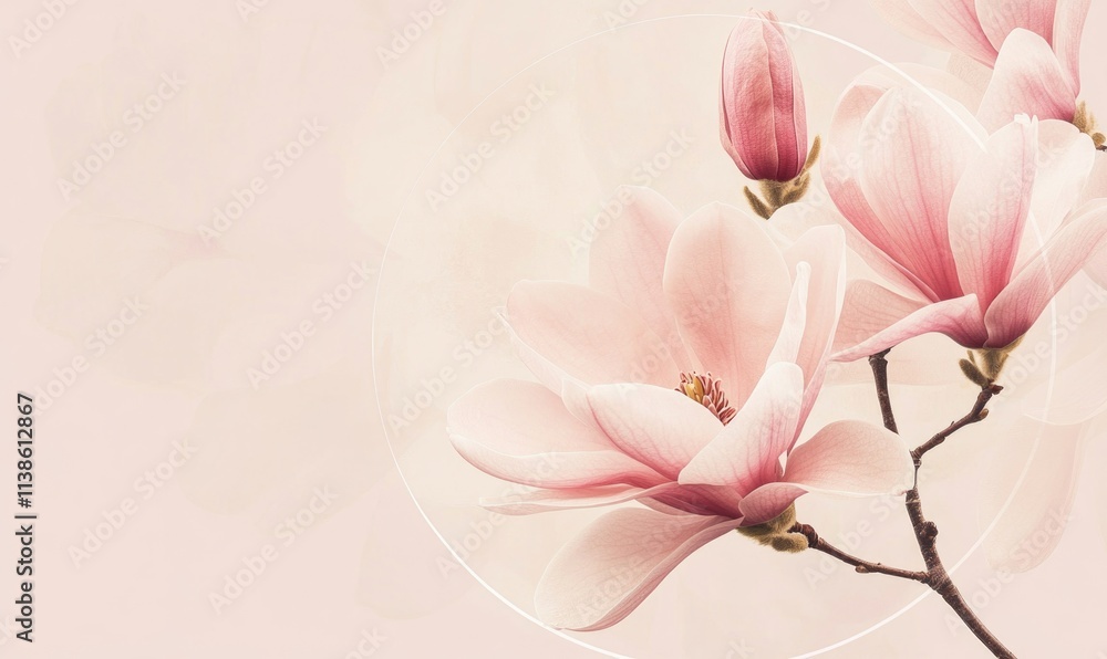 A pink flower with a stem is in the center of a white background A pink flower with a stem is in the center of a white background