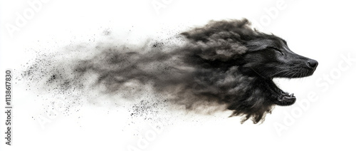 Black powder dust splash photo