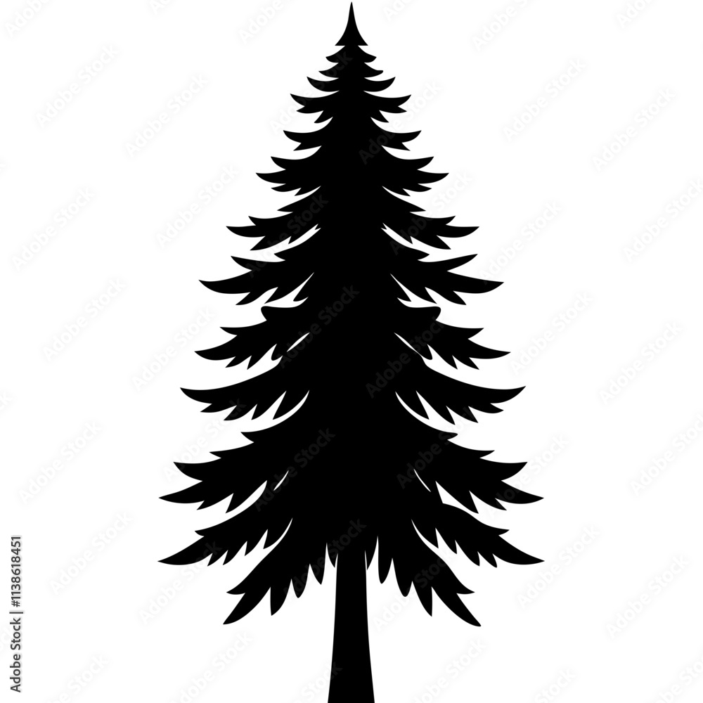 Pine tree modern style vector art, Vector of pine tree silhouette art & illustration Pine tree modern style vector art, Vector of pine tree silhouette art & illustration