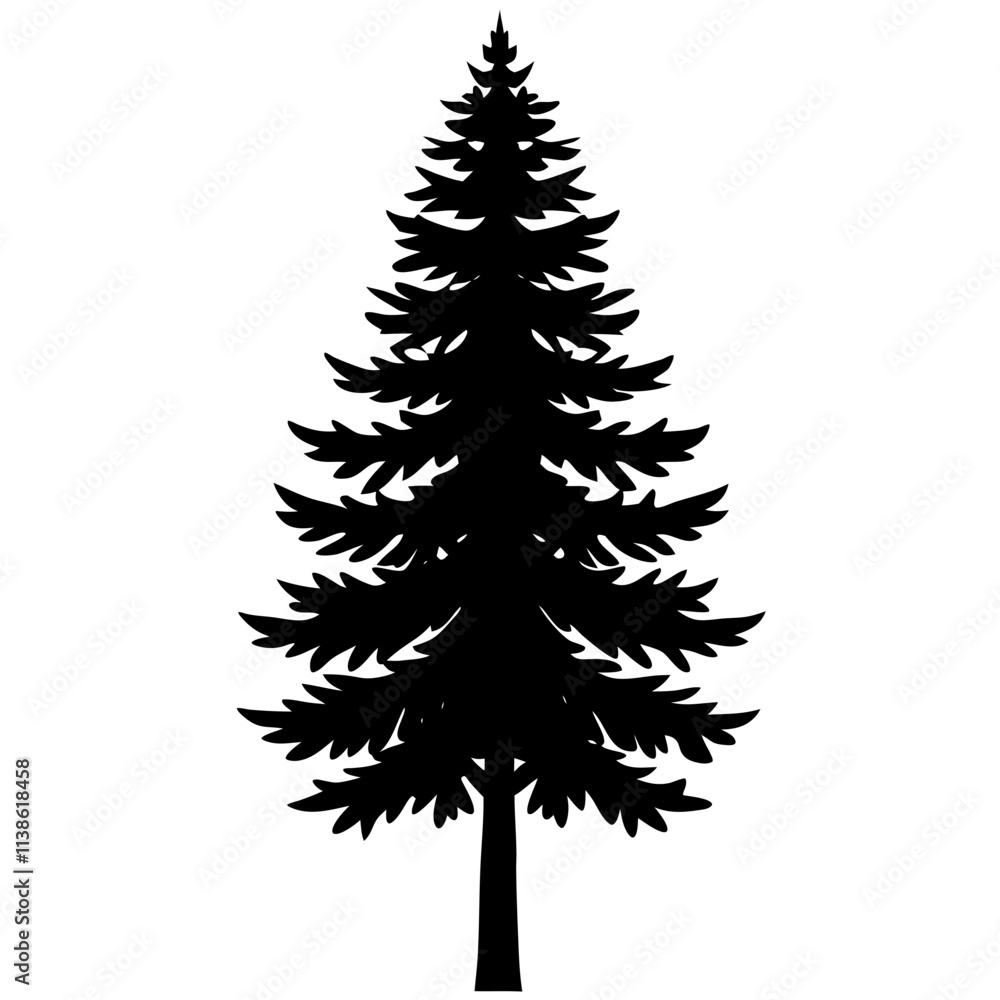 Pine tree modern style vector art, Vector of pine tree silhouette art & illustration Pine tree modern style vector art, Vector of pine tree silhouette art & illustration