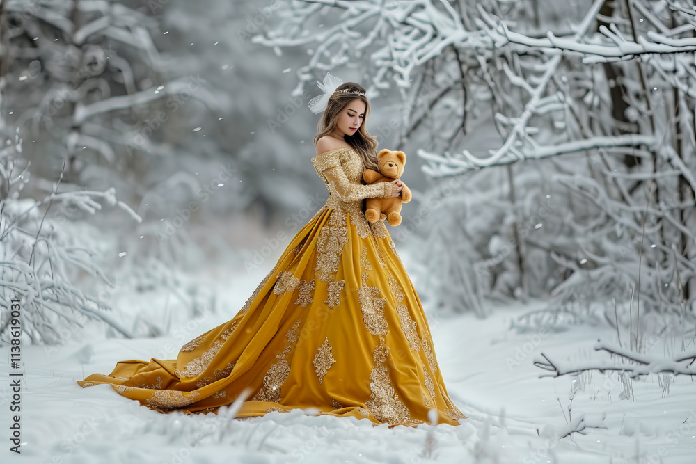 Elegant portrait of a young woman with expressive eyes, set against a winter landscape. Perfect for Christmas themed social media covers or screensavers. Elegant portrait of a young woman with expressive eyes, set against a winter landscape. Perfect for Christmas themed social media covers or screensavers.