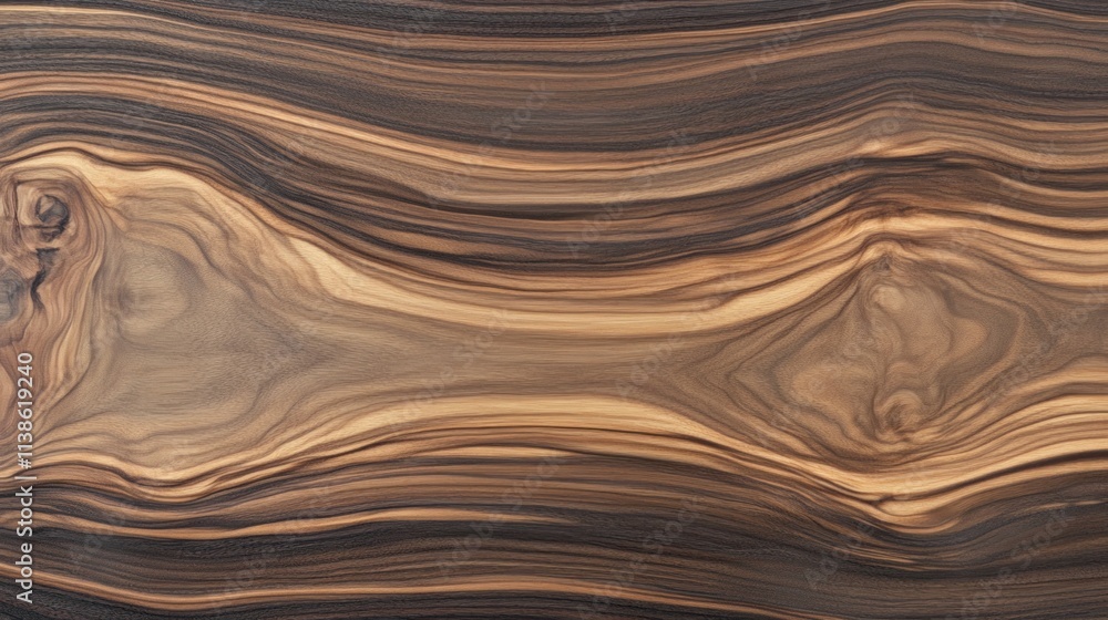 Obraz premium Abstract brown wood texture with flowing grain patterns.