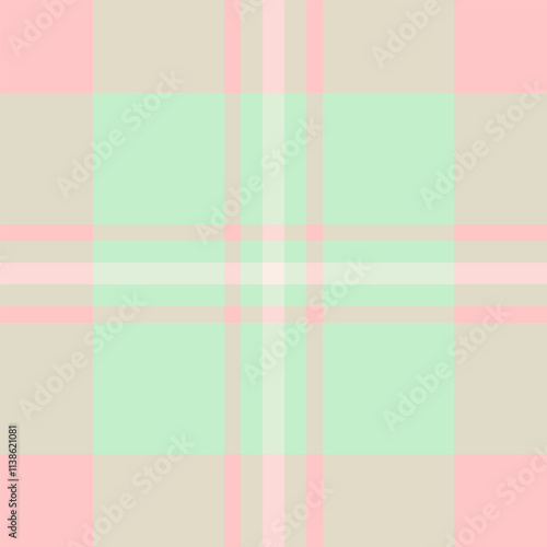 Production seamless fabric tartan, tradition check background texture. Nobility textile plaid vector pattern in light and linen colors.