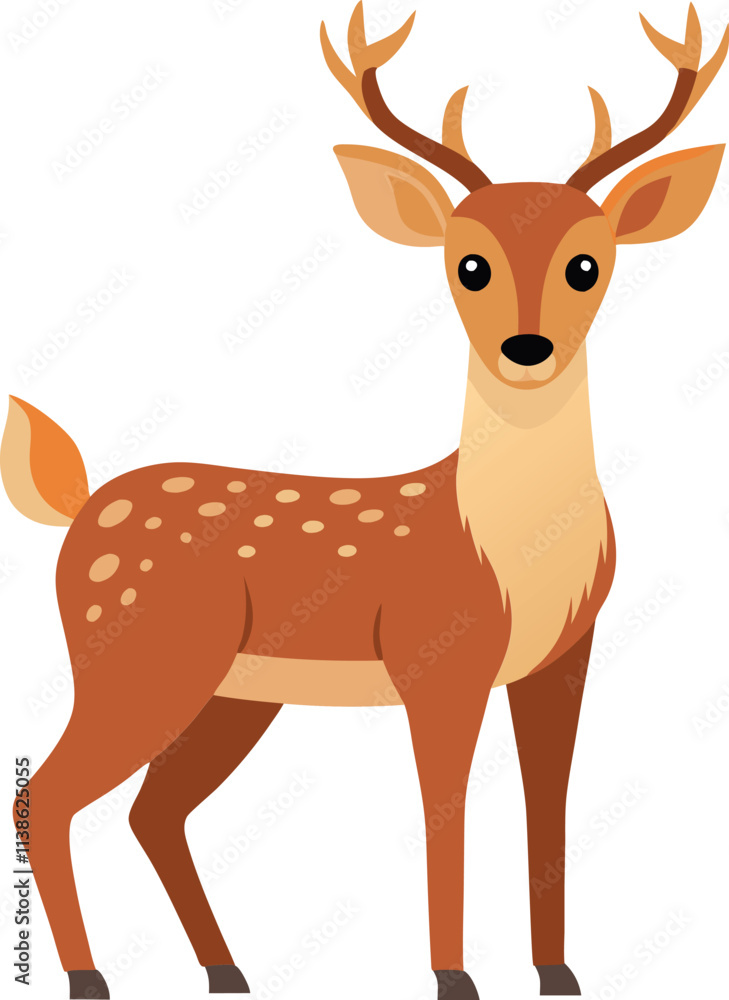 Fototapeta premium deer cartoon isolated on white