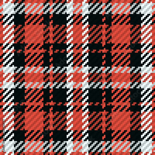 Seamless pattern of scottish tartan plaid. Repeatable background with check fabric texture. Vector backdrop striped textile print.