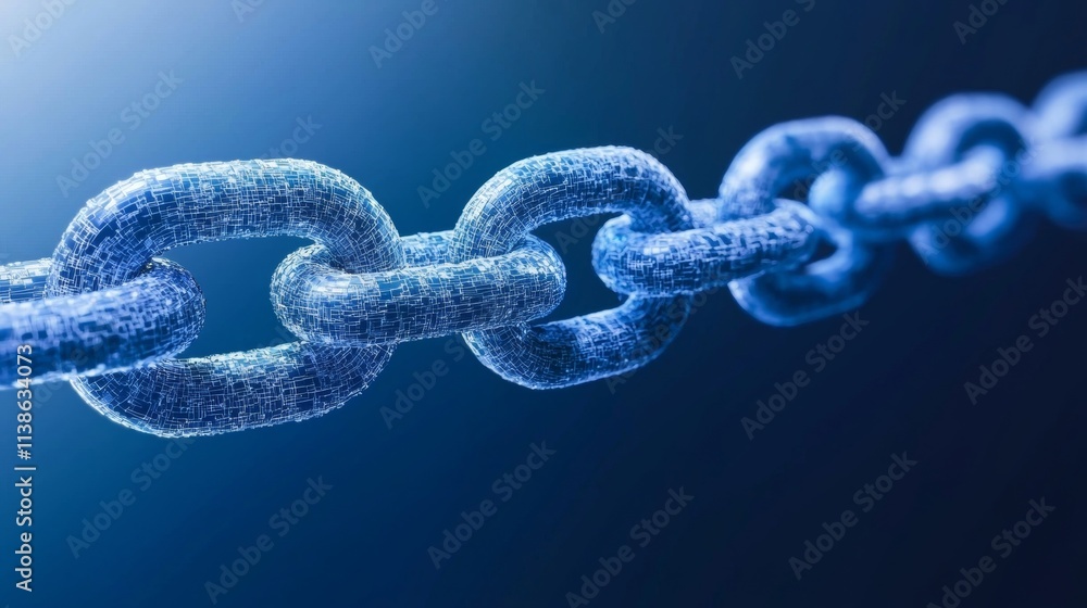 Digital Chain Link Data Security and Network Connection Digital Chain Link Data Security and Network Connection