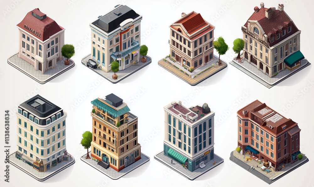 isometric multistory buildings isometric multistory buildings
