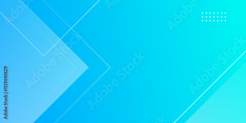 Bright blue minimalist background with triangles