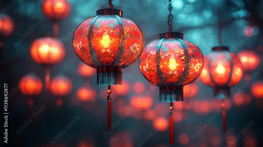 A Pair of Lanterns Hanging from a Tree A Charming Blend . A Pair of Lanterns Hanging from a Tree A Charming Blend .