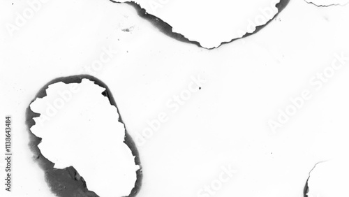 paper with hole charred edges. luxury Composition. Alcohol Ink Picture. Black White Aquarelle Composition.