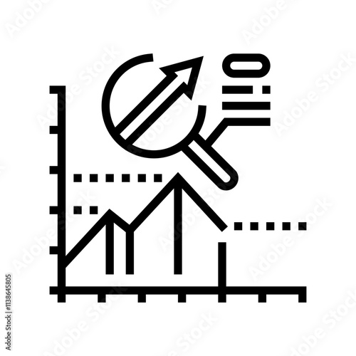 predictive analytics big data line icon vector. predictive analytics big data sign. isolated contour symbol black illustration