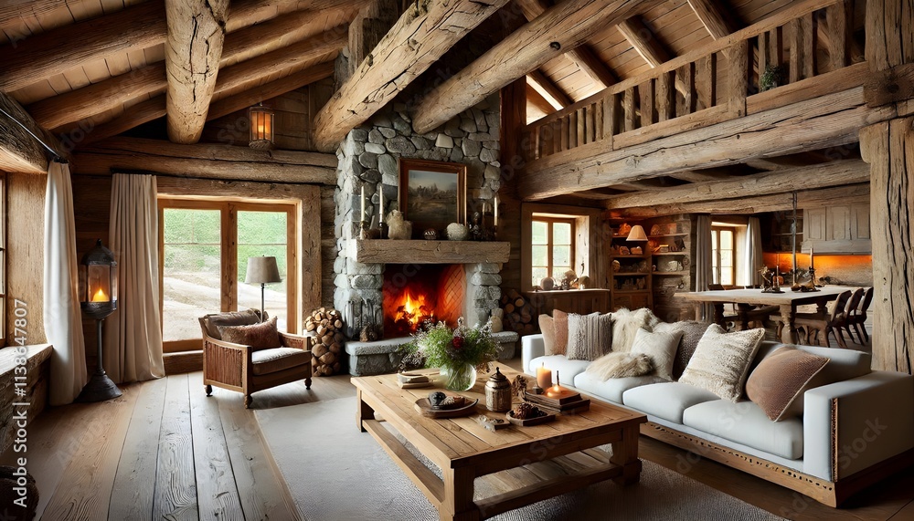 Bright Room with Large Windows and Greenery