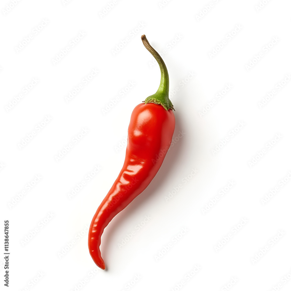 Photo of a Cayenne pepper, isolated on a white background, Cayenne pepper Generative AI Photo of a Cayenne pepper, isolated on a white background, Cayenne pepper Generative AI