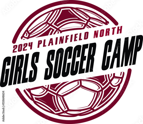 2024 GIRLS" on the left side. The rest of the text is blurred and not readable. The logo appears to be circular with a maroon and black color scheme. The visible text suggests it might be related.