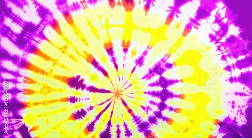 Purple and yellow tie dye on a purple background