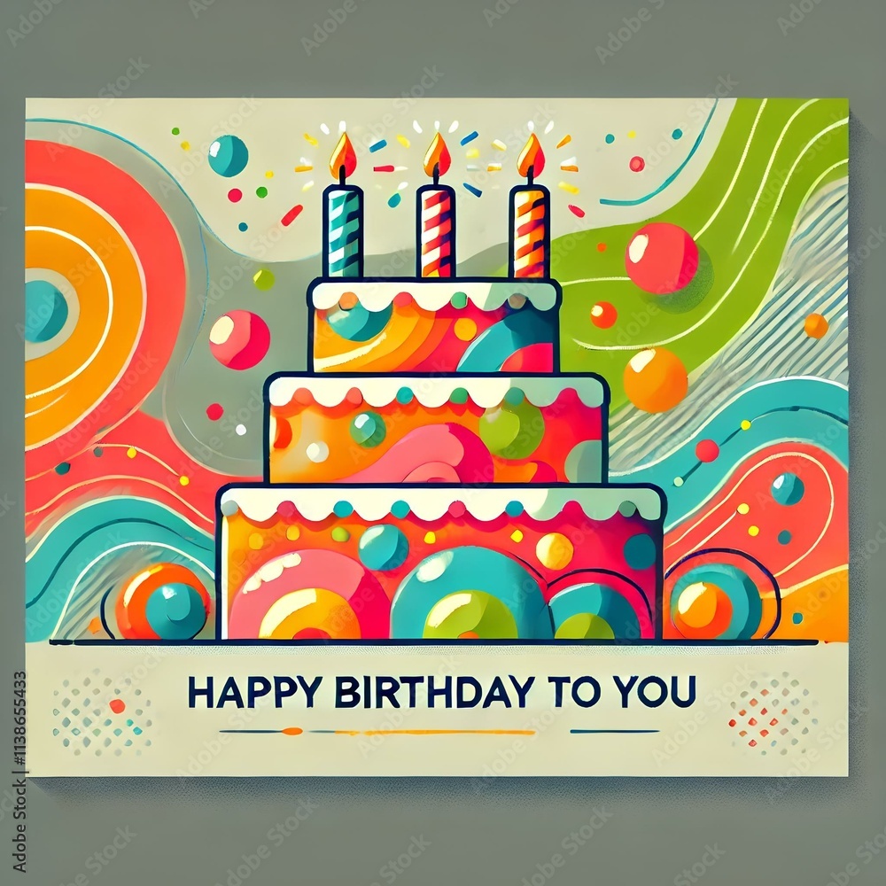 birthday card with cake birthday card with cake
