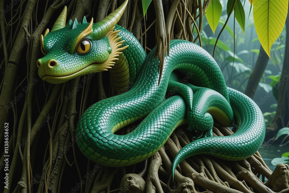 Fototapeta premium green dragon