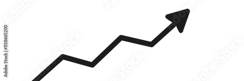 Statistics arrow vector. Statistics icon
