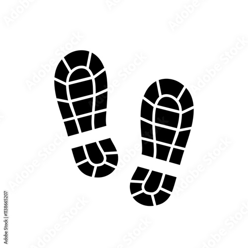 Foot imprint icon. Foot print icons