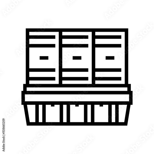 spill containment injury prevention line icon vector. spill containment injury prevention sign. isolated contour symbol black illustration