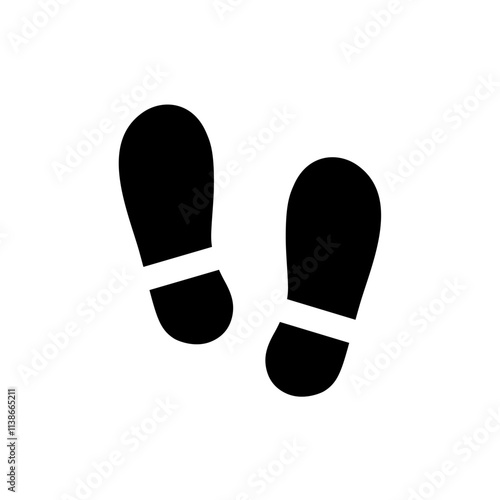 Foot imprint icon. Foot print icons