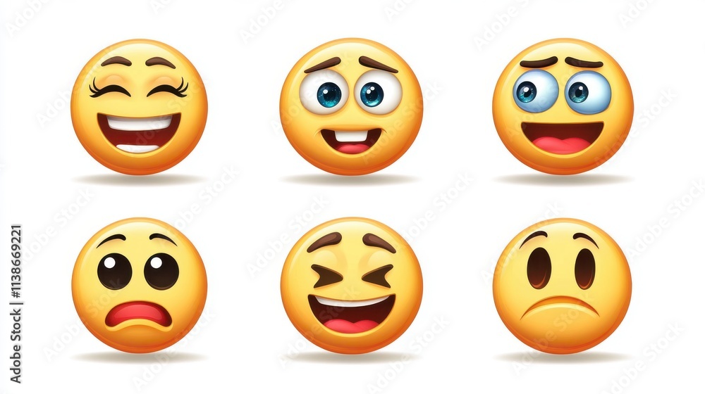Emoticons Representing Happiness, Sadness, and Surprise Emoticons Representing Happiness, Sadness, and Surprise