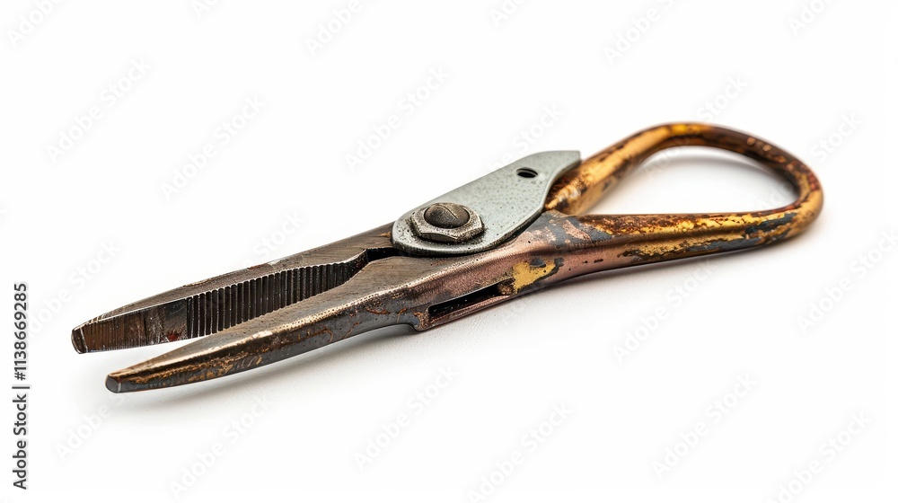 Wire cutter isolated on white background tools product photography studio close-up Wire cutter isolated on white background tools product photography studio close-up