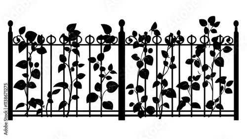 Pea plants climbing up a trellis with visible pods, Plant Digital Art