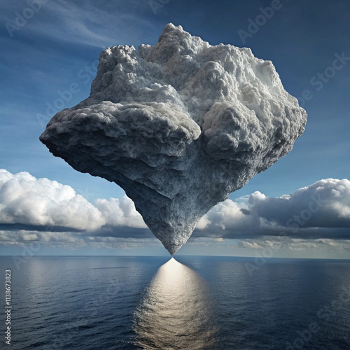 stones clouds water
