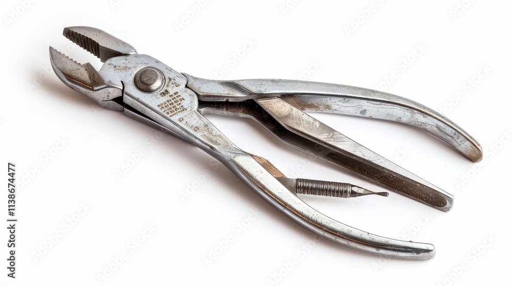 Combination pliers isolated on white background for diy projects Combination pliers isolated on white background for diy projects