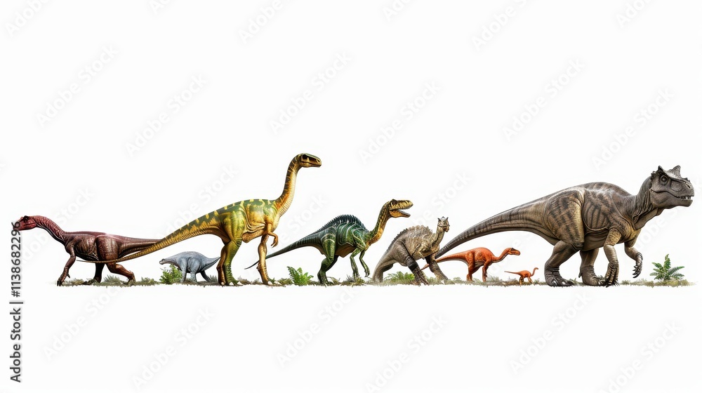 Dinosaur evolution timeline nature digital art evolutionary concept Dinosaur evolution timeline nature digital art evolutionary concept