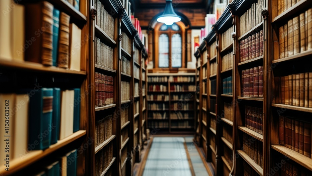 old library, rows of bookshelves, wooden ladders, antique books, warm lighting, arched ceiling, cozy atmosphere, narrow aisle, leather-bound tomes, scholarly ambiance, historic archives, dusty volumes old library, rows of bookshelves, wooden ladders, antique books, warm lighting, arched ceiling, cozy atmosphere, narrow aisle, leather-bound tomes, scholarly ambiance, historic archives, dusty volumes