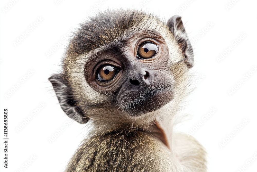 Obraz premium Adorable monkey looking back over shoulder