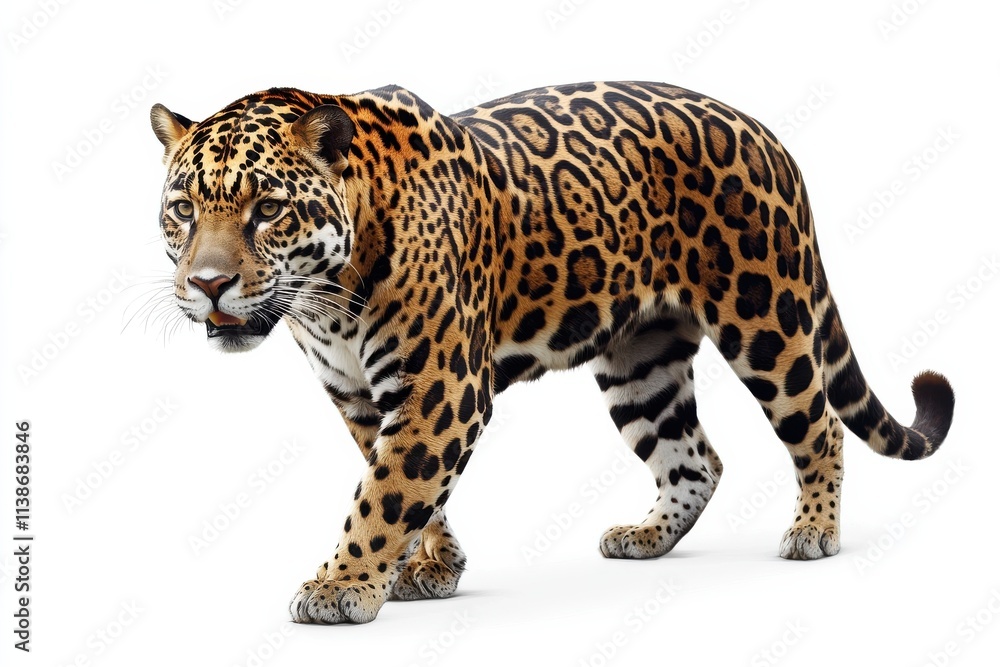 Obraz premium Majestic jaguar in striking pose.