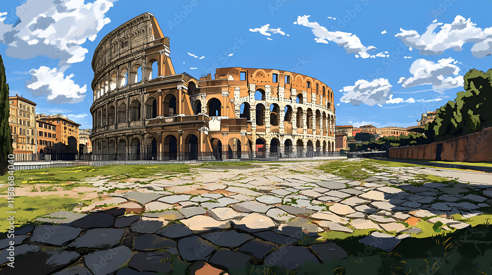 Beautiful illustration of the coliseum