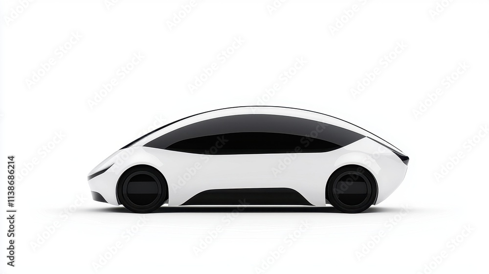 Sleek and Futuristic White Electric Car Design for Modern Transportation Sleek and Futuristic White Electric Car Design for Modern Transportation