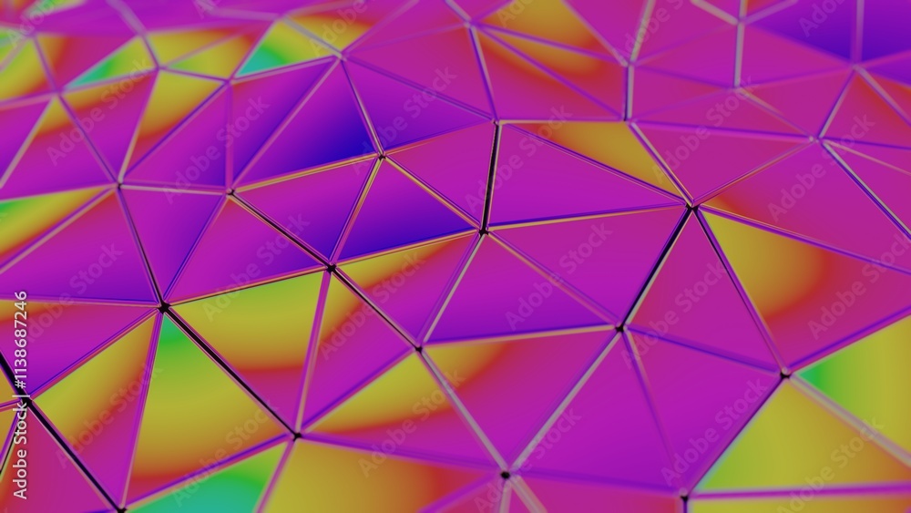 Vibrant Geometric Abstract Background with Colorful Triangles Vibrant Geometric Abstract Background with Colorful Triangles