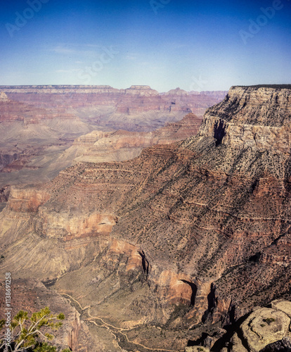 Vintage photograph of grand canyon national park