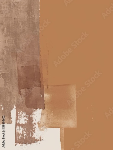PANTONE 17-1230 Mocha Mousse Nordic Abstract Minimalist Art