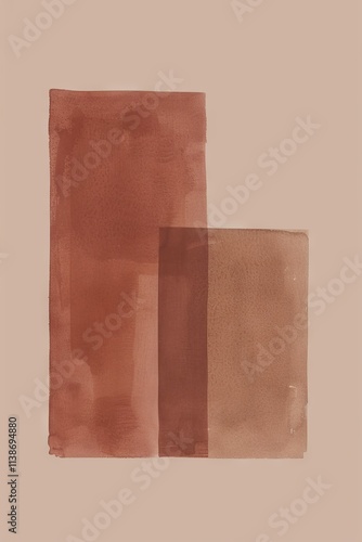 PANTONE 17-1230 Mocha Mousse Nordic Abstract Minimalist Art