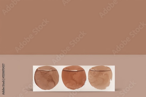 PANTONE 17-1230 Mocha Mousse Nordic Abstract Minimalist Art